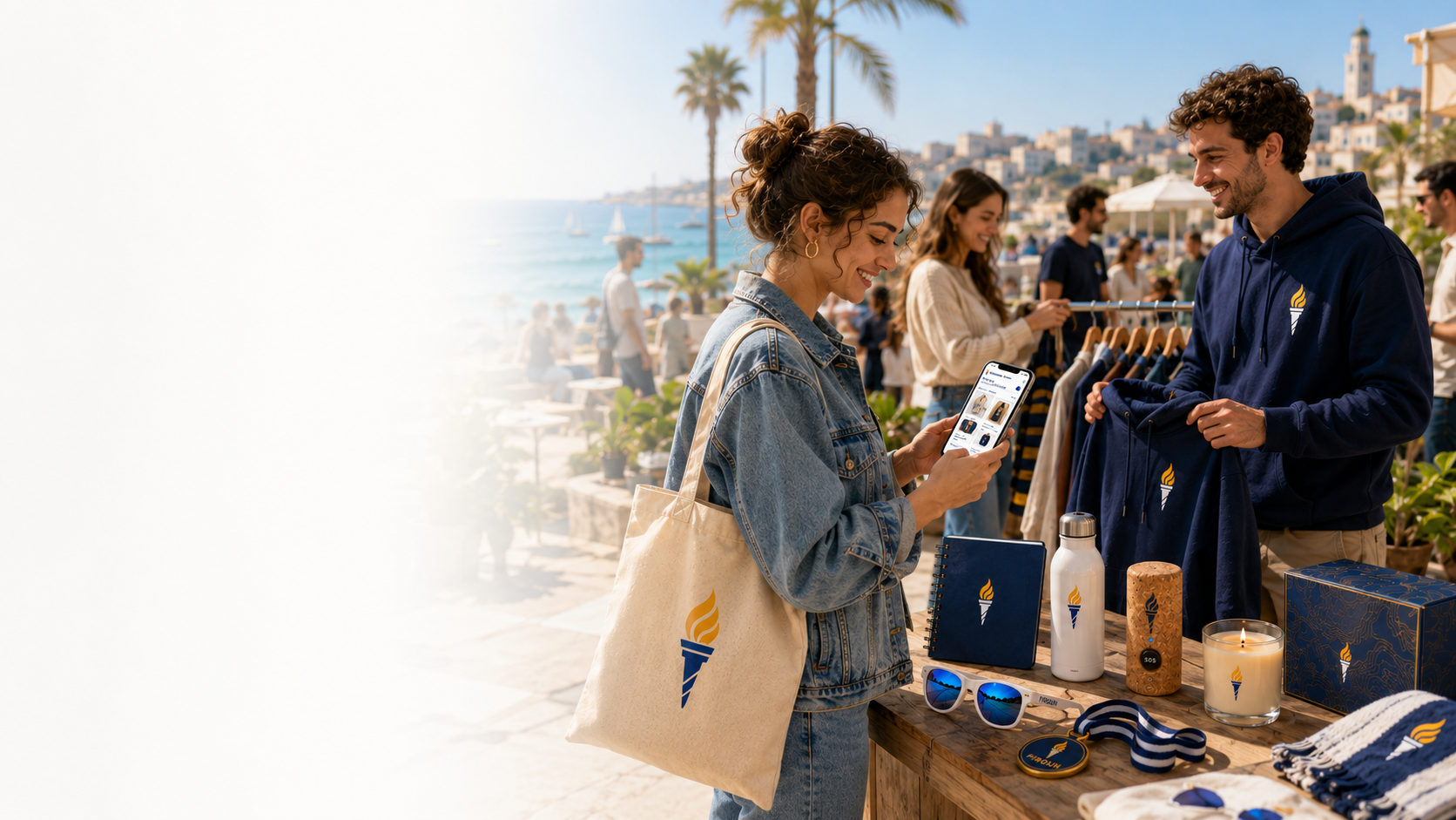 Firgun community marketplace by the Mediterranean coast