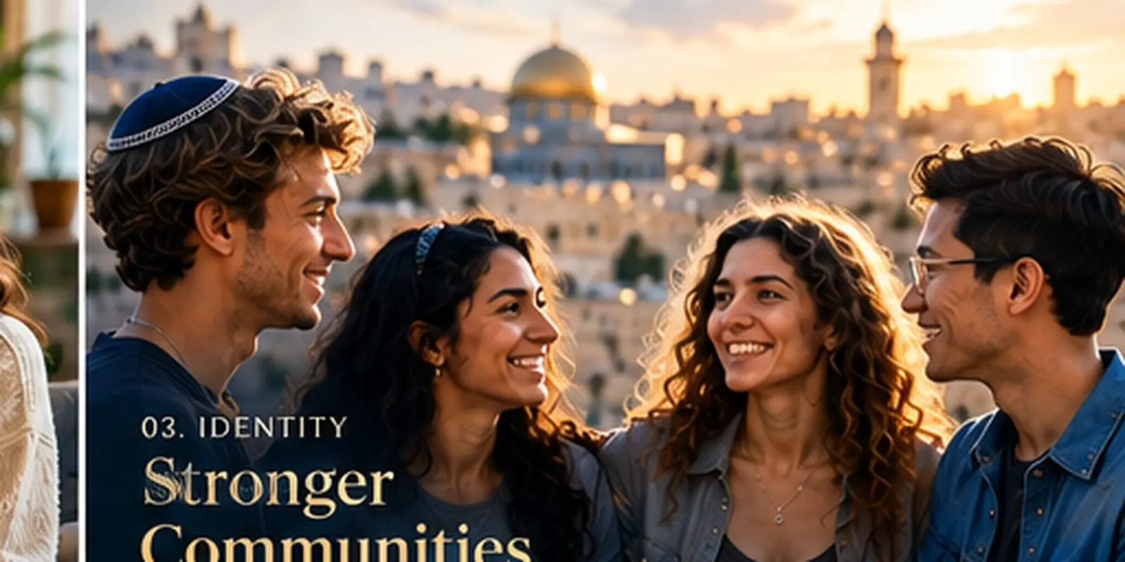 Jewish young adults together in Jerusalem